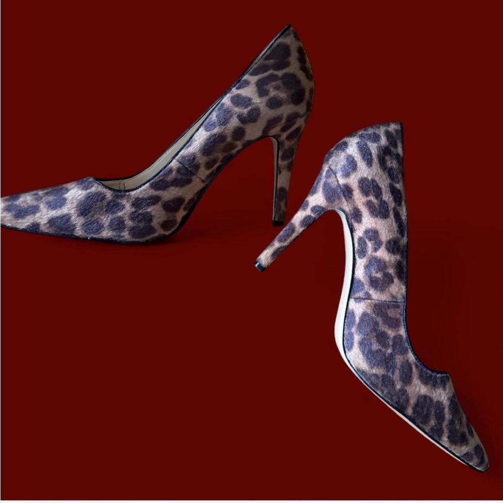 Leopard Print Pointed Toe Stiletto Pumps - Women